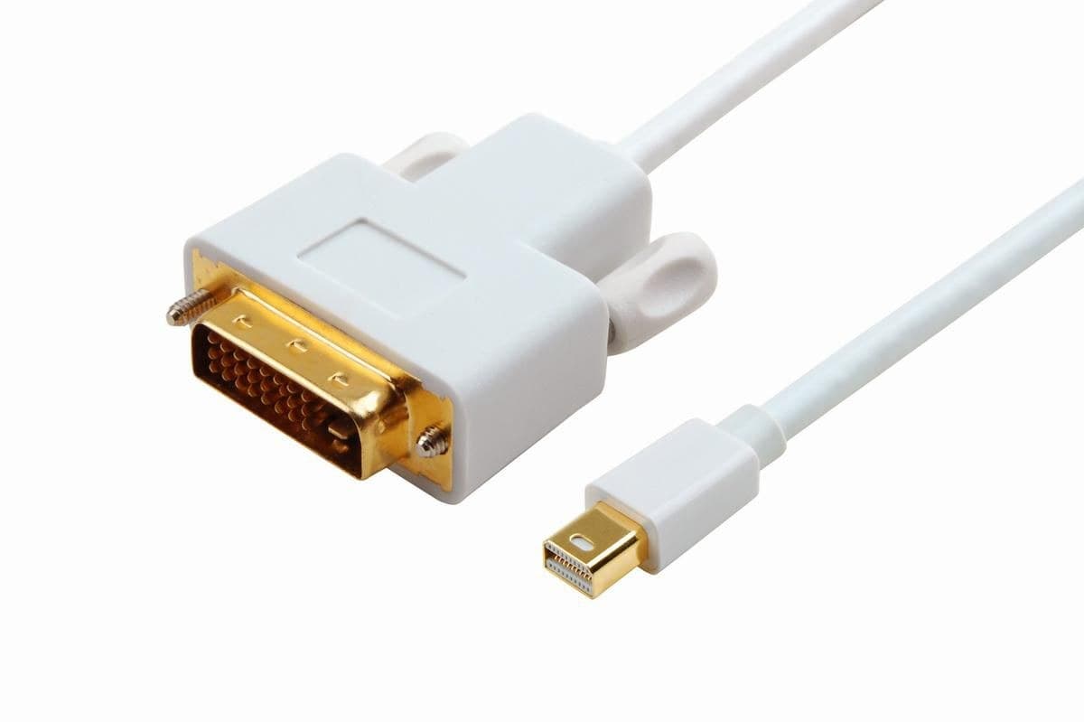 MicroConnect MDPDVI2 Mini DisplayPort 1.2 to DVI-D (24+1) Dual-Link Cable 2m, White