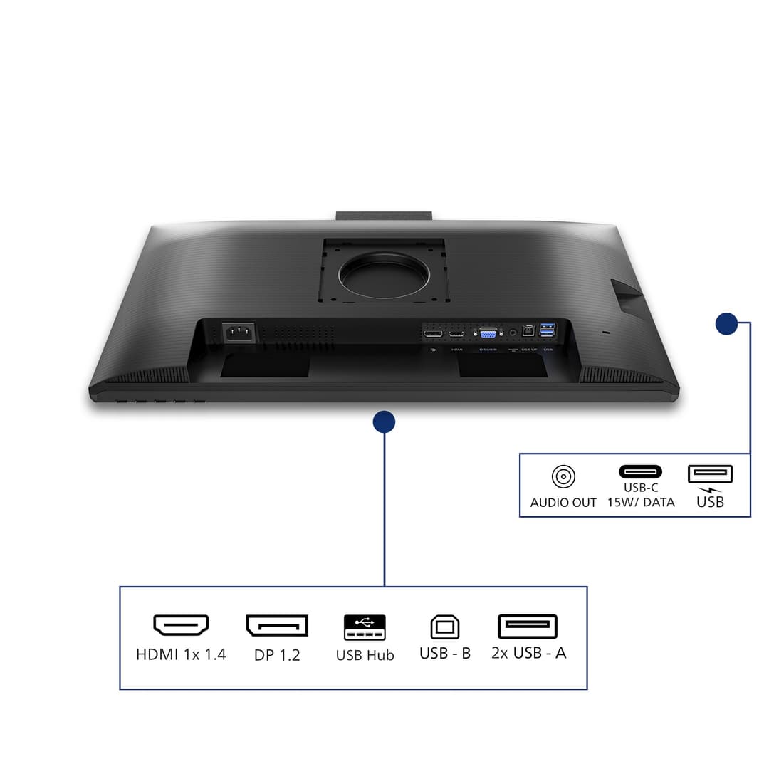 Philips 3000 series 24B2N3200JH/00 computer monitor 60.5 cm (23.8") 1920 x 1080 pixels Full HD IPS LCD 120 Hz 5MP Webcam USB-C Black - Image 4