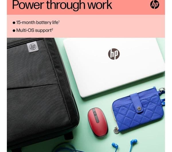 HP 240 Wireless Mouse Red - Image 5