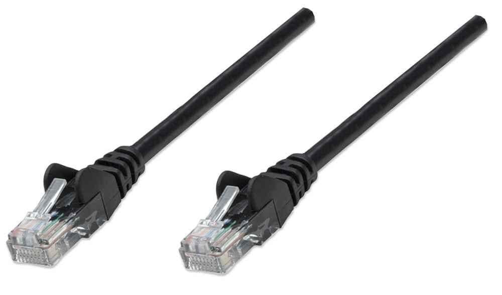 Intellinet Network Cable, Cat5e, UTP, RJ45 Male to Male, Snagless, 3 m (10 ft), Black (320764) - Image 1