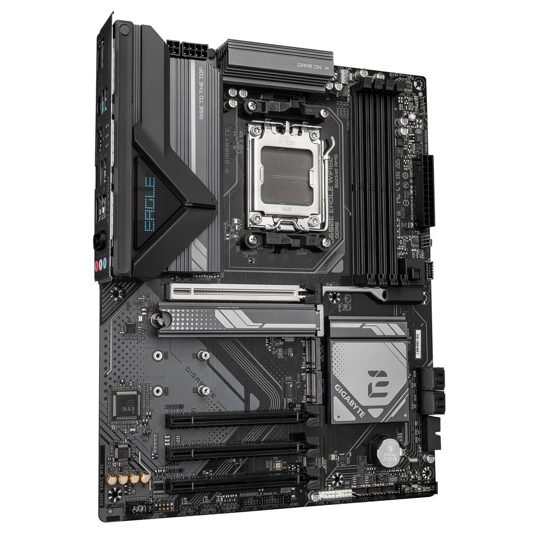 GIGABYTE B650E EAGLE WIFI6E AM5 ATX Motherboard - AMD Socket AM5, AMD Ryzen 9000 Series CPUs, 8+2+2 Phases VRM, up to 8200MHz DDR5 (OC), 1xPCIe 5.0 + 2xPCIe 4.0 M.2, 2.5GbE LAN, WIFI 6E, USB 3.2 Gen 2 - Image 3