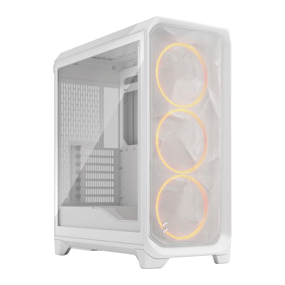 Fractal Design Meshify 3 Mid Tower Gaming PC Case - White RGB TG Light Tint - Image 1