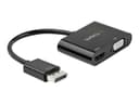 StarTech.com DP2VGAHD20 DisplayPort to HDMI 4K 60Hz or VGA 1080p Adapter 23.2cm Black thumbnail 1