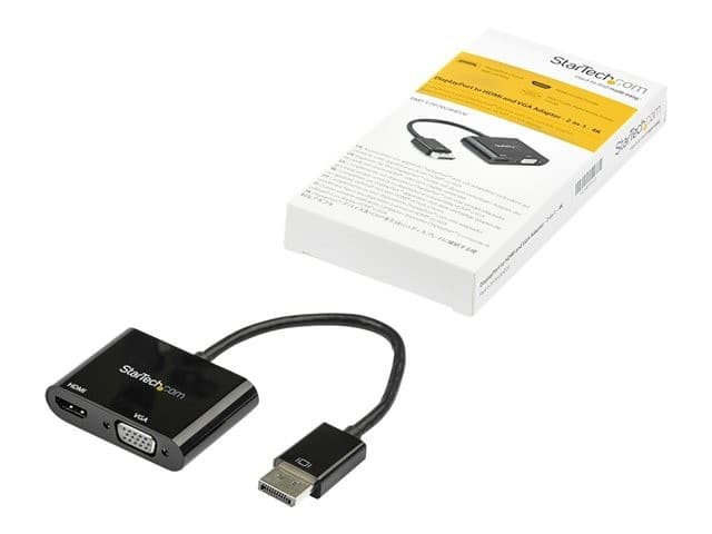 StarTech.com DP2VGAHD20 DisplayPort to HDMI 4K 60Hz or VGA 1080p Adapter 23.2cm Black - Image 4