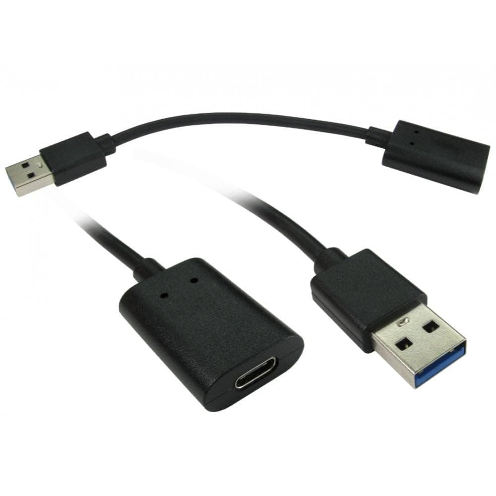 CablesDirect USB3C-951REV USB Cable, USB 3.2, Gen 2, 3.1 Gen 2, USB A, USB C, Black