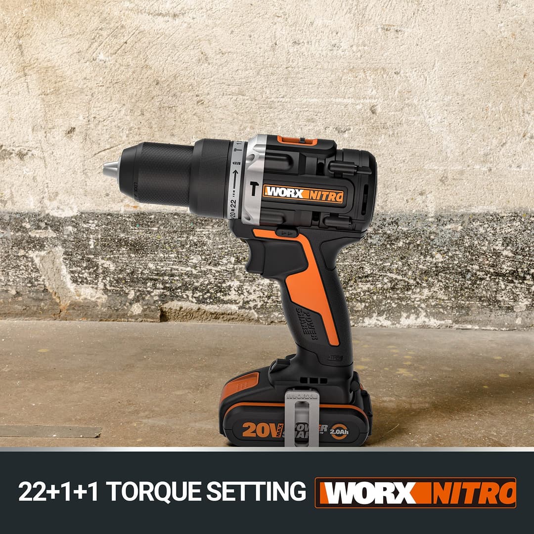 WORX WX352 PowerShare Brushless Cordless Impact Drill - Black - Image 6