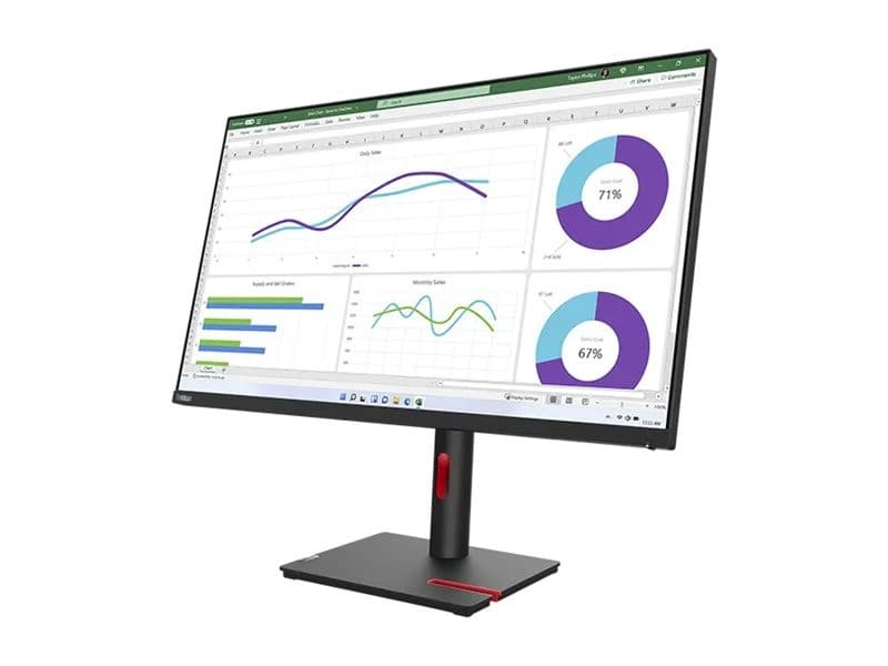 Lenovo ThinkVision T32h-30 31.5" QHD 2560 x 1440 IPS USB-C Docking Monitor - Raven Black