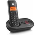 MOTOROLA E211 Cordless Phone - Single Handsets, Black thumbnail 2