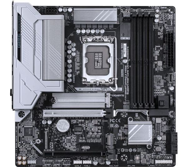GIGABYTE B860M GAMING X WIFI6E Motherboard - Intel LGA1851 Socket, Intel B860 Chipset, Micro ATX, DDR5 up to 256GB, PCIe 5.0, 2 x M.2, 2.5GbE LAN, Wi-Fi 6E - Image 1