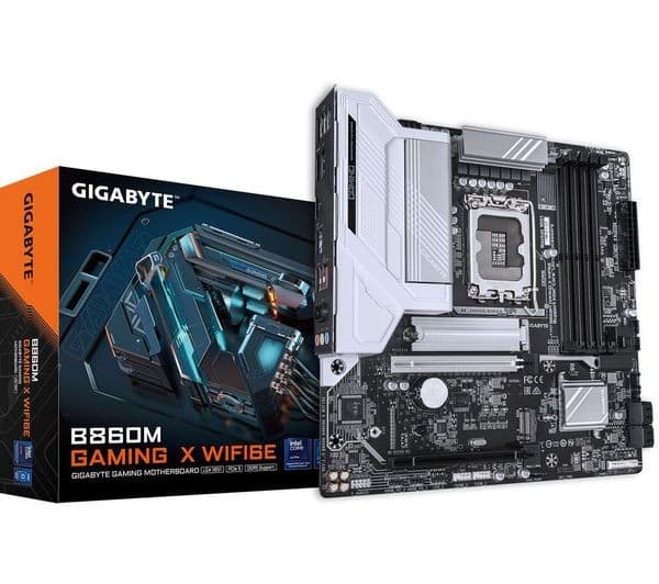 GIGABYTE B860M GAMING X WIFI6E Motherboard - Intel LGA1851 Socket, Intel B860 Chipset, Micro ATX, DDR5 up to 256GB, PCIe 5.0, 2 x M.2, 2.5GbE LAN, Wi-Fi 6E - Image 2
