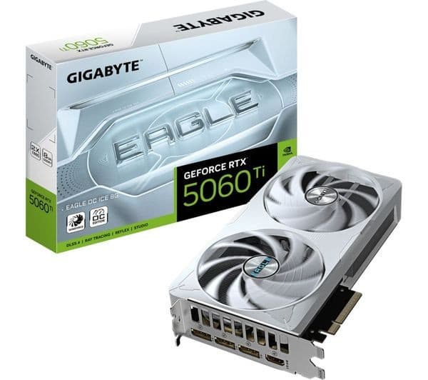 Gigabyte GeForce RTX 5060 Ti EAGLE OC ICE 8GB GDDR7 Graphics Card - White - Image 2
