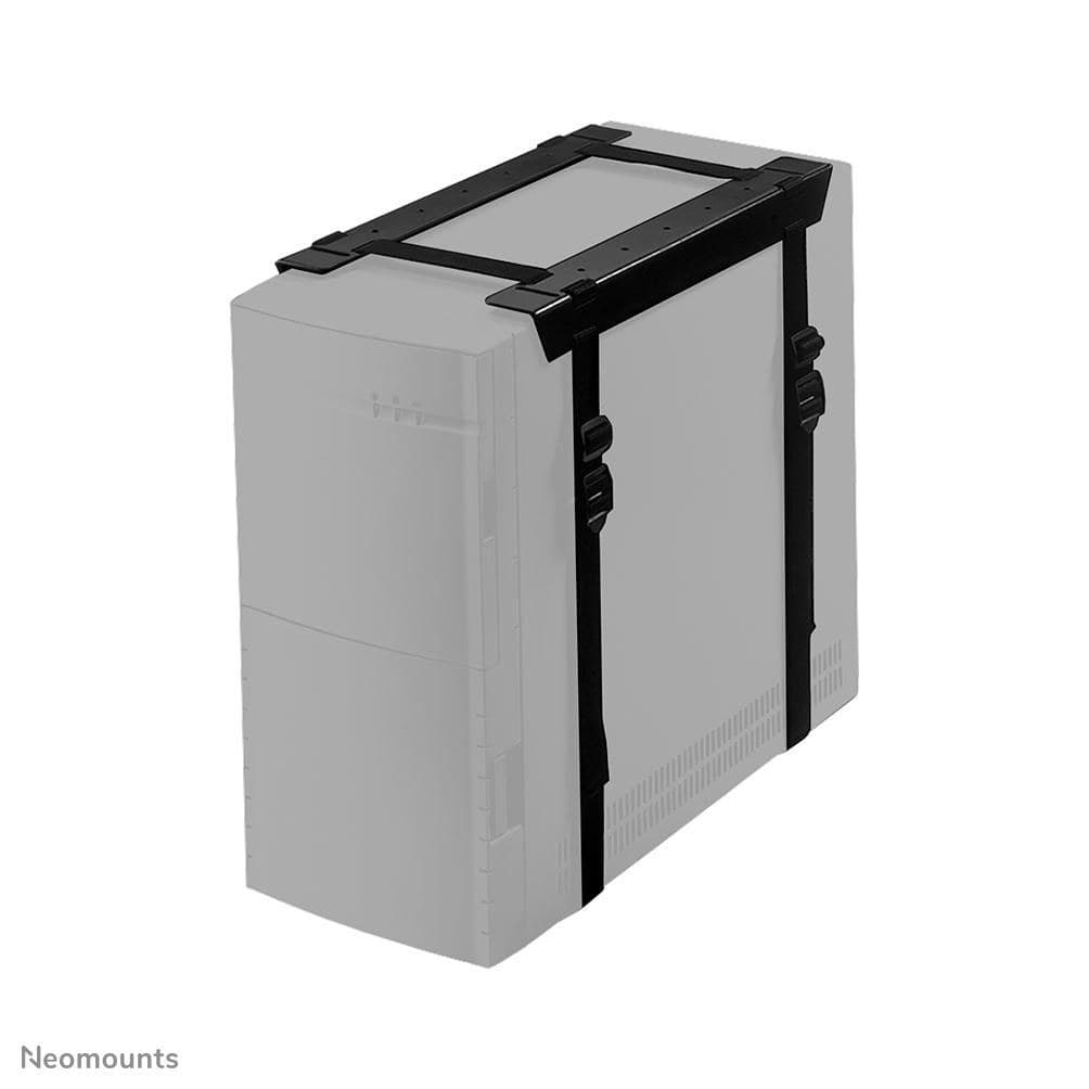 Neomounts CPU-D025BLACK Universal Under-Desk CPU Holder - Max 20 kg - PC Height 3-60 cm, Width 8-70 cm - Black - Image 1