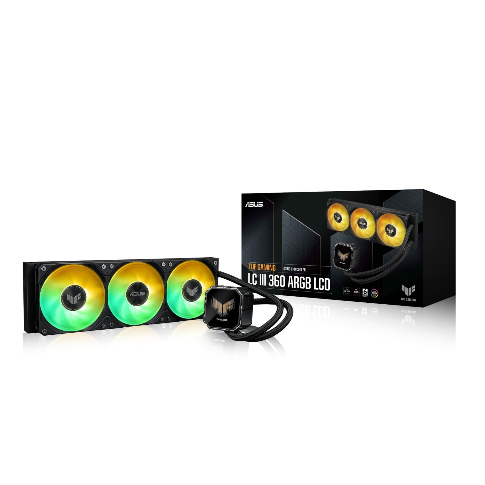 ASUS TUF Gaming LC III 360 ARGB LCD 360mm AIO Liquid CPU Cooler - Black