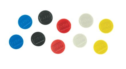 Nobo Magnetic Whiteboard Magnets 10 pack 38mm Assorted Coloured Magnets 1915318 - Image 1