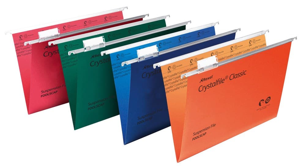 Rexel Crystalfile Classic Foolscap Suspension File 15mm Blue (50) - Image 2