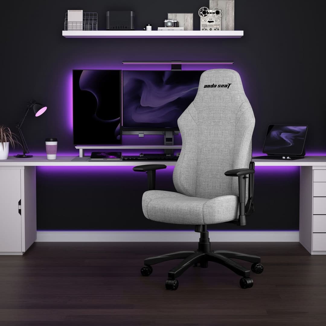 Anda seat Luna Large Ergo Office Gaming Chair - Grey Fab - Image 1