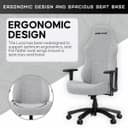 Anda seat Luna Large Ergo Office Gaming Chair - Grey Fab thumbnail 6