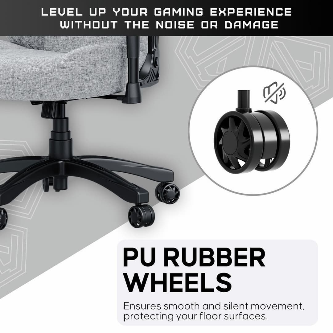 Anda seat Luna Large Ergo Office Gaming Chair - Grey Fab - Image 9