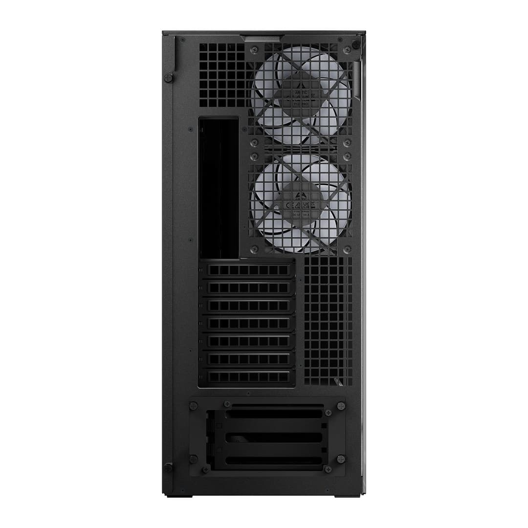 Arctic Xtender ARGB Mirror Tempered Glass w/ Vertical Mount Mid Tower PC Case - Black - Image 4