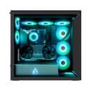 Arctic Xtender ARGB Mirror Tempered Glass w/ Vertical Mount Mid Tower PC Case - Black thumbnail 6