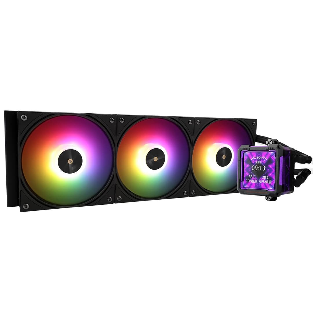 Thermalright Frozen Warframe PRO 360 Black ARGB LCD AIO CPU Liquid Cooler - Black - Image 1