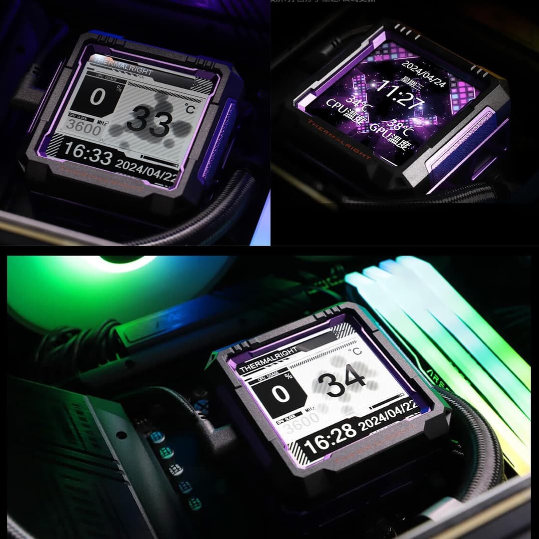 Thermalright Frozen Warframe PRO 360 Black ARGB LCD AIO CPU Liquid Cooler - Black - Image 8