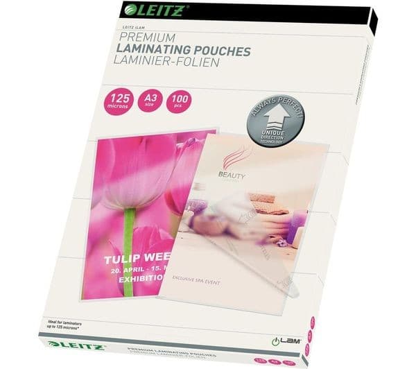 LEITZ iLAM Gloss Laminating Pouches A3 125 Micron - Pack of 100