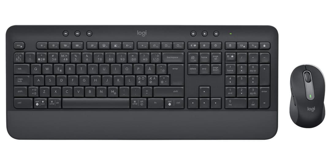 Logitech Signature MK650 Combo for Business Wireless + Bluetooth Keyboard & Mouse Set Graphite Nordic QWERTY - 920-011010 - Image 1