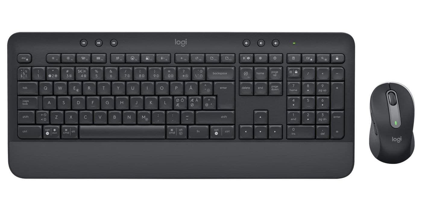 Logitech Signature MK650 Combo for Business Wireless + Bluetooth Keyboard & Mouse Set Graphite Nordic QWERTY - 920-011010