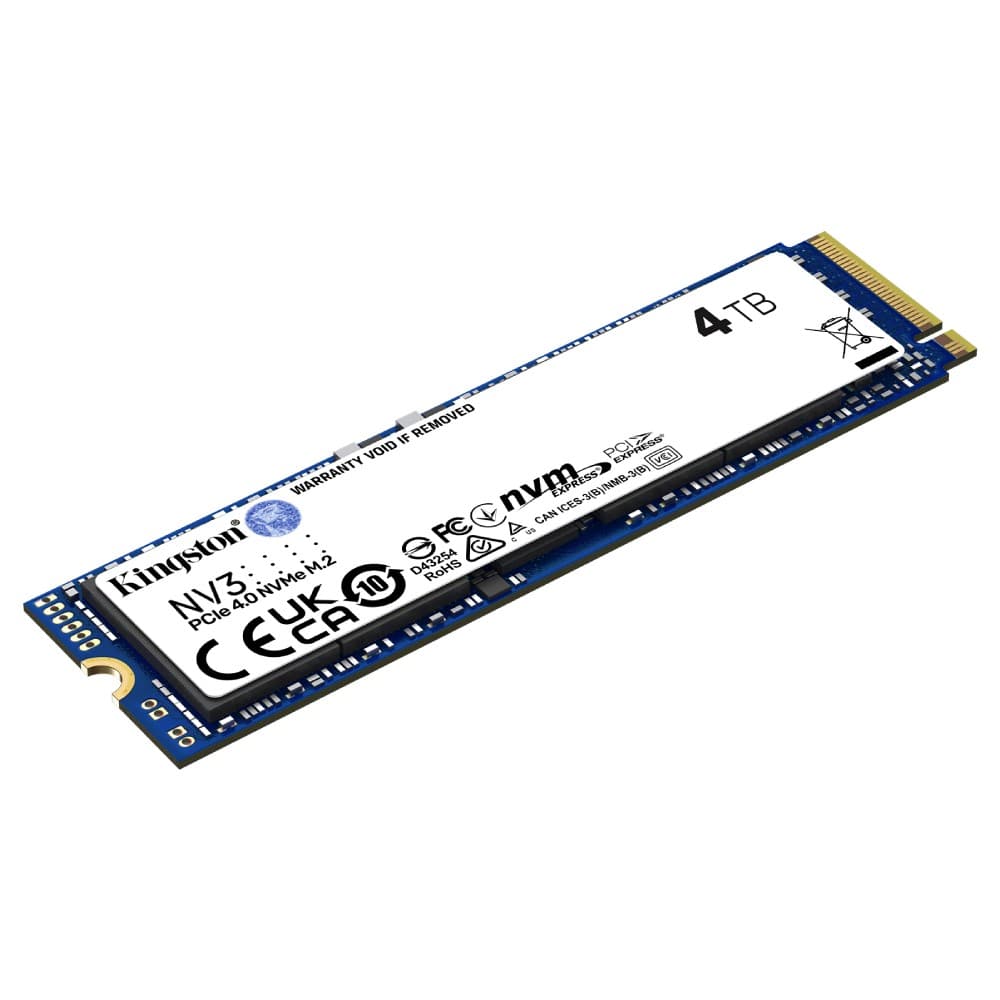 Kingston NV3 4TB M.2 2280 NVMe PCIe 4.0 SSD - 6,000MB/s Read, 5,000MB/s Write (SNV3S/4000G) - Image 2