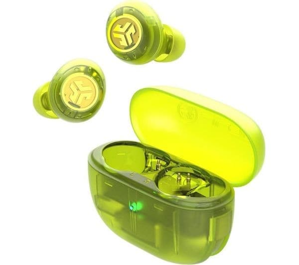 JLab Go Pop ANC True Wireless Earbuds - Transparent Neon Green - Image 2