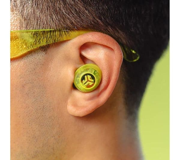 JLab Go Pop ANC True Wireless Earbuds - Transparent Neon Green - Image 4