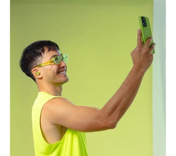JLab Go Pop ANC True Wireless Earbuds - Transparent Neon Green - Image 5
