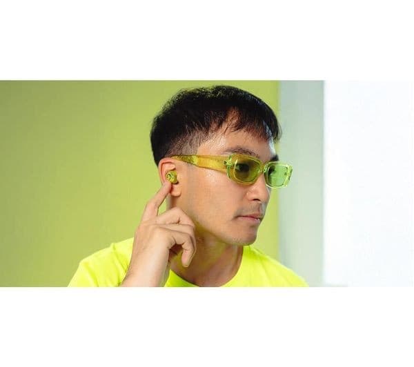 JLab Go Pop ANC True Wireless Earbuds - Transparent Neon Green - Image 6