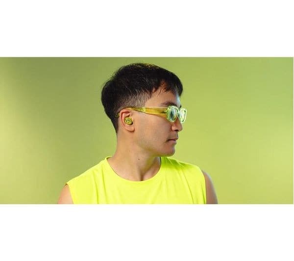 JLab Go Pop ANC True Wireless Earbuds - Transparent Neon Green - Image 7