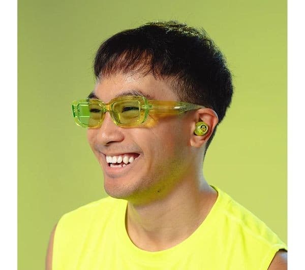 JLab Go Pop ANC True Wireless Earbuds - Transparent Neon Green - Image 8