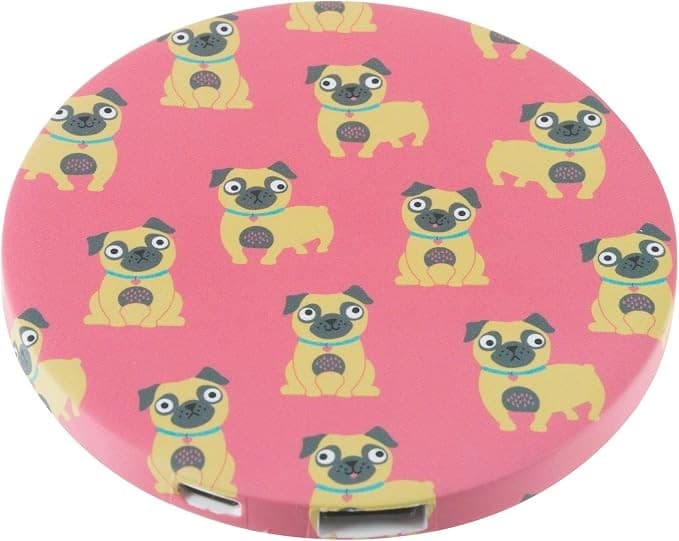 My Doodles 2000mAh Pug Mirror Powerbank Portable Charger - Image 4