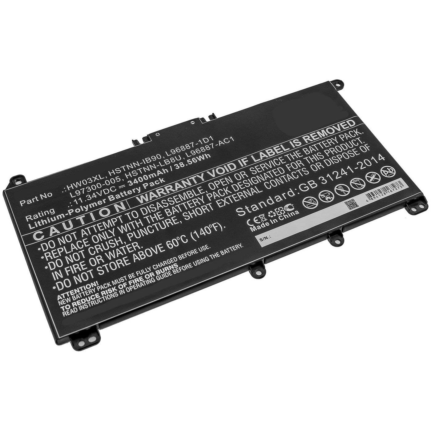 Laptop Battery for HP 38.56Wh