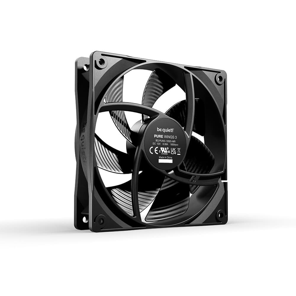 be quiet! Pure Wings 3 120mm 4-Pole Fan Motor Technology 3-pin PC Fan - Image 1