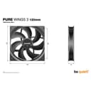be quiet! Pure Wings 3 120mm 4-Pole Fan Motor Technology 3-pin PC Fan thumbnail 4
