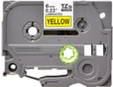Brother TZe-611 P-touch Laminated Labelling Tape Cassette 6mm x 8m - Black on Yellow thumbnail 2