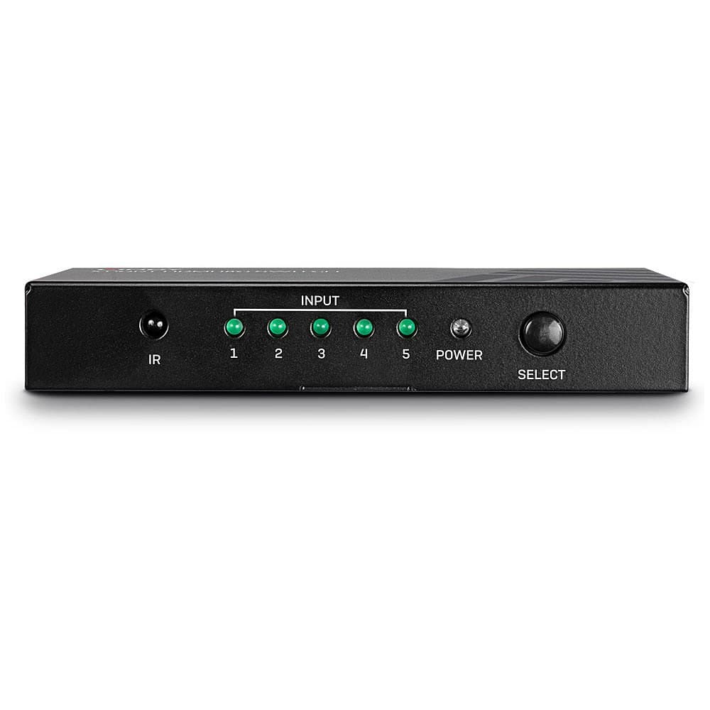 Lindy 38233 5 Port HDMI 18G Switch, 4K 60Hz HDR, 5 In 1 Out, IR Remote & Power Supply Included - Image 3