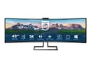 Philips Brilliance P-line 499P9H 49" Curved 32:9 Dual QHD 5120 x 1440 Monitor with USB-C Dock & Pop-up Webcam Textured Black thumbnail 2
