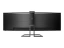 Philips Brilliance P-line 499P9H 49" Curved 32:9 Dual QHD 5120 x 1440 Monitor with USB-C Dock & Pop-up Webcam Textured Black thumbnail 4