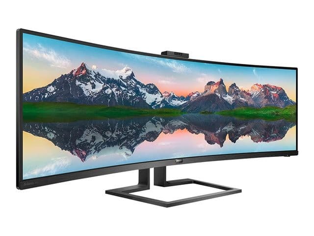 Philips Brilliance P-line 499P9H 49" Curved 32:9 Dual QHD 5120 x 1440 Monitor with USB-C Dock & Pop-up Webcam Textured Black - Image 6