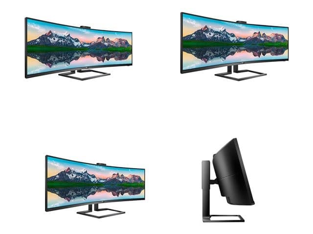 Philips Brilliance P-line 499P9H 49" Curved 32:9 Dual QHD 5120 x 1440 Monitor with USB-C Dock & Pop-up Webcam Textured Black - Image 8