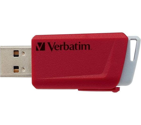 Verbatim Store 'n' Click USB 3.2 Gen 1 Flash Drive 16GB - Pack of 3 (Red, Blue & Yellow) - Image 6