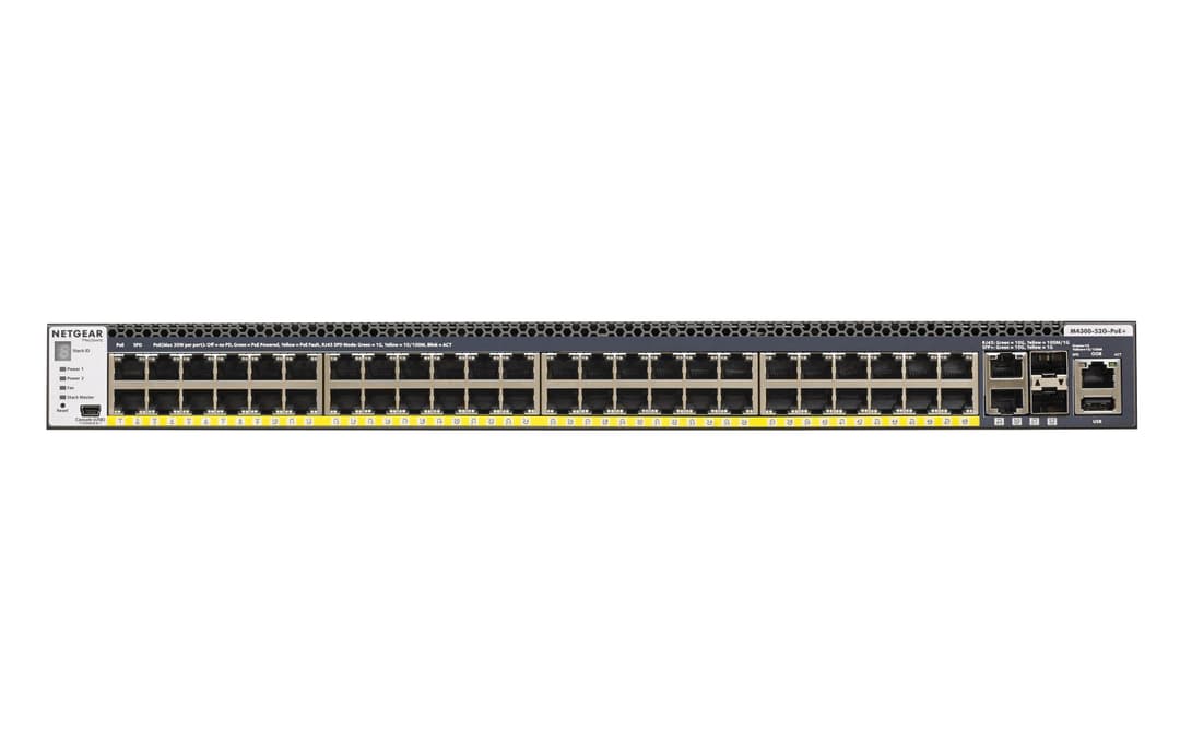 NETGEAR GSM4352PA Managed L2/L3/L4 Gigabit Ethernet (10/100/1000) Power over Ethernet (PoE) 1U Black - Image 1