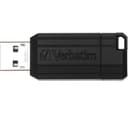 VERBATIM PinStripe USB 2.0 Memory Stick - 128 GB, Black thumbnail 1