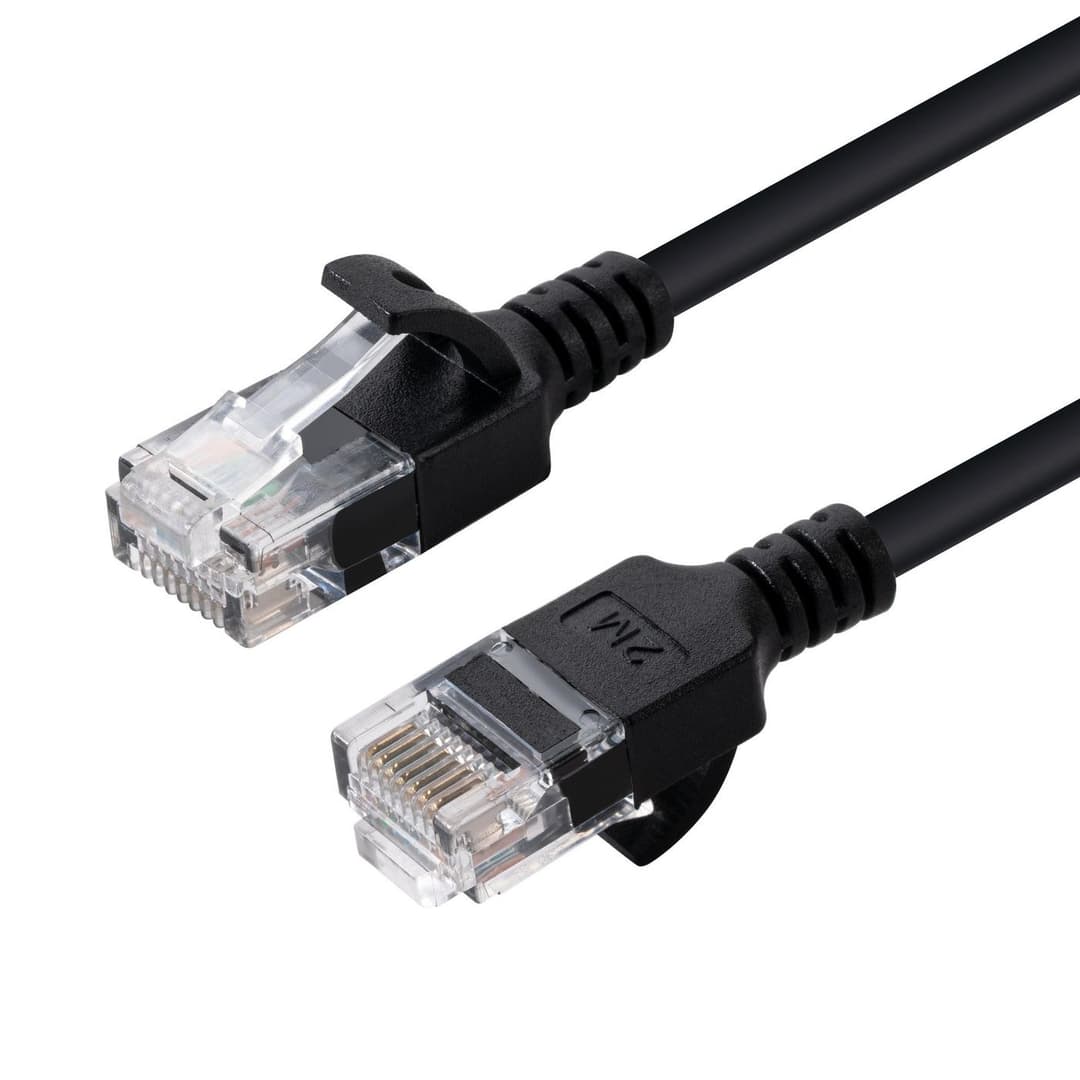 U/UTP CAT6 0.25M Black Slim - Image 1